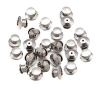 DOETYD 30 Pcs Locking Pin Backs,Silver Locking Pin Keepers Backs,Jewelry Brooches Badge Name Tags Locking Pin Backs Replacement