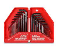 DOETYD 30pc Imperial and Metric Allen Key Set Folding Wrench Kit with Small and Large Sizes, Includes Mini 0.035” Up to Long 10mm, Compact Hex Key Set for Furniture Assembly DIY and Garage Repairs