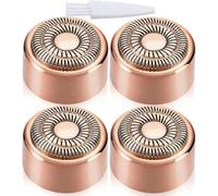 DOETYD 4 Count Flawless Replacement Heads, Compatible with Gen 2 Facial Hair Remover Device, Smooth Shaving Attachments for Women, Easy to Install and Clean, Long-Lasting Performance (Rose Gold)
