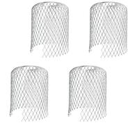 DOETYD 4 Pcs Gutter Guards Aluminum Down Pipe Protectors Expandable Leaf Filter Strainer for Keeping Gutter Downpipes Clear of Blockages from Leaves, Debris, Moss
