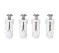 DOETYD 4 PCS Toilet Seat Fittings Expanding Nylon Top Screws Nuts Toilet Seat Hinges for Fixing Toilet Seat WC