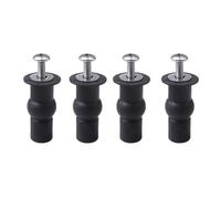 DOETYD 4 PCS Toilet Seat Fittings Expanding Rubber Top Screws Nuts Toilet Seat Hinges for Fixing Toilet Seat WC
