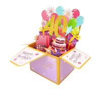 DOETYD 40th Birthday Cards,3D Pop Up Birthday Cards Box with Envelope and Message card,Personalised 40th Birthday Gifts Greeting Cards for Husband,Wife,Women&Men