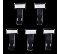 DOETYD 5 PCS Transparent Car Vehicle Parking Ticket Holder Clip Car Windshield Windscreen Tickets Holder with Adhesive Pads for Work Permit Pass Clips