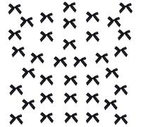 DOETYD 50 Pcs Black Bows,Mini Satin Ribbon Bows Cute Small Bows for DIY Cake Birthday Christmas Party Decoration Gift Wrapping Sewing