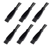 DOETYD 6 Pcs Shaving Brushes for Men, Compact Brushes for Beard Debris and Dust Removal, Compatible with Shaver Cleaning Fluid, Handy shaver cleaner for Electric Razors and Grooming Tools (Black)