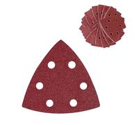 DOETYD 60PCS 90mm Sandpaper Multi Tool Mouse Sanding Pads Triangle 6 Holes Sand Paper for Wood,Electric Sander,60/120/180/240/320/400 Grits