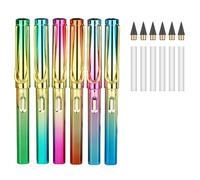 DOETYD 6pcs Infinity Pencils Durable Writing Everlasting Pencil Forever Inkless Pencil with Eraser for Writing Drawing School Office Home