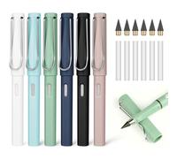 DOETYD 6pcs Infinity Pencils Durable Writing Everlasting Pencil Forever Inkless Pencil with Eraser for Writing Drawing Kid School Office Home