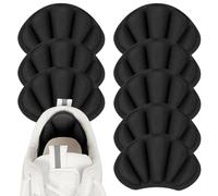 DOETYD 8PCS Heel Cushion Pads, Heel Grips for Ladies Shoes and Mens Shoes, Mesh Self-Adhesive Heel Cushion Inserts Heel Protectors Pads for Most Types of Shoes Black