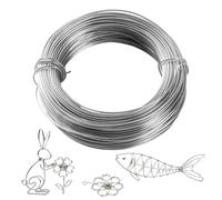 DOETYD 9 Gauge 3mm 50 Feet aluminium craft wire bendable and durable, ideal for jewellery design, wreath making, sculpting, modelling and DIY projects, flexible the wire for crafts (Silver)