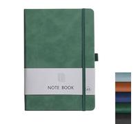 DOETYD A5 Journal Notebook 192 Pages 14.5 x 21cm Work Diary Book with Hardback Cover for Women and Men Office Home School (Dark Green)