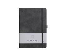DOETYD A5 Journal Notebook 192 Pages 14.5 x 21cm Work Diary Book with Hardback Cover for Women and Men Office Home School (Black)