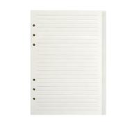 DOETYD A5 Paper Lined Refills, 6 Hole Punched Loose Leaf for Planners, Binders and Organisers, 100 Sheets/200 Pages, Durable A5 Lined Paper for Writing and Notes (White)