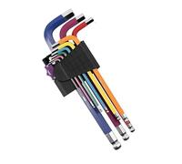 DOETYD Allen Key Set Hex Key Set, 9Pcs Metric Allen Key Set 1.5-10mm, Anti-Slip Long Ball End Allen Key Set with Colour Coding Hexagonal Hex Wrench Set for Bike Vehicles Furniture Imperial