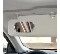 DOETYD Car Interior Mirror, Universal Car Seatback Mirror, Portable Auto Self-Adhesive Makeup Mirror Car Sun Protection HD Stainless Steel Mirror for Vehicle Visor Travel Oval