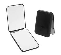 DOETYD Compact Mirror,2-Sided LED Pocket Mirror,Portable 1x/3x Magnifying Women Makeup Mirrors,Small Folding Travel Mirrors for Purse and Handbag(Black)