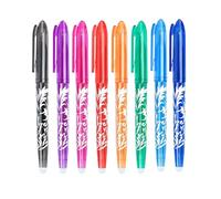 DOETYD Erasable Pens 8 Color Erasable Gel Pens with Eraser 0.5mm Tip Rub Out for School Office Adults