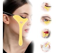DOETYD Eyeliner Stencils, Silicone Winged Eyeliner Tool, Reusable Mascara Shield, Multi-Purpose Eyeshadow Applicators Guard, Perfect for Beginners Makeup Enthusiasts and Professionals Yellow