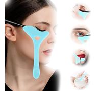 DOETYD Eyeliner Stencils, Silicone Winged Eyeliner Tool, Reusable Mascara Shield, Multi-Purpose Eyeshadow Applicators Guard, Perfect for Beginners Makeup Enthusiasts and Professionals Blue