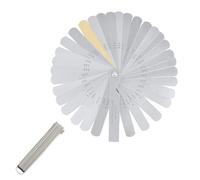 DOETYD Feeler Gauges Stainless Steel Feeler Gauge Imperial and Metric 0.04-0.88 mm (0.0015-0.035 Inch) Fire Door Gap Gauge and Tool with 32 Blades for Spark Plug Gap Guitar Action