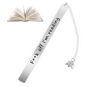 DOETYD Funny Stainless Bookmark is Good for Reading Lovers Bookworms, Interesting Rude Words Bookmark is Perfect Gift for Men Women Boys Girls Friends
