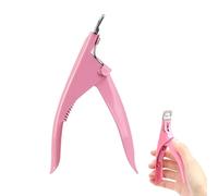 DOETYD Nail Cutter Clippers for False Acrylic Nails Nail Edge Tip Trimming Tool Stainless Steel Rustproof for Acrylic Nails and Extensions, Pink