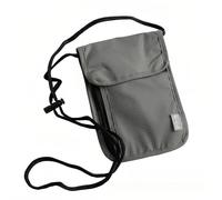 DOETYD Neck Pouches Neck Wallet for Women and Men, Secure Neck Wallet and Passport Holder RFID Blocking, Chest Bag for Travel Waterproof Hidden Anti-theft, Grey