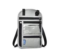 DOETYD RFID Blocking Travel Neck Wallet for Men & Women - Anti-Theft Passport Holder Slim Neck Pouch(Light Grey