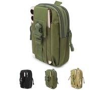 DOETYD Tactical Pouch Waist Bag Fanny Pack EDC Molle Pouches Belt Bag Men Bumbag with Adjustable Belt and Pockets for Travel Hiking Walking Outdoor Cycling (Green)