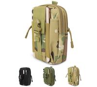 DOETYD Tactical Pouch Waist Bag Fanny Pack EDC Molle Pouches Belt Bag Men Bumbag with Adjustable Belt and Pockets for Travel Hiking Walking Outdoor Cycling (Military Green)