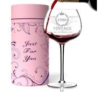 DoeVelisyn 40th Birthday Gifts For Women, Vintage 1986 40th Wine Glasses Birthday Decoration Unique Thank You Gifts For she, Friendship Gift For Women, Ladies, Colleagues, Daughter, Sister Mom