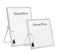 DOEWORKS Desktop Magnetic Whiteboard, Double-Sided Small Whiteboard, Portable Dry Erase Board Reminder Board for Home School Office, 25 x 35cm
