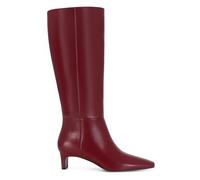 DOEYG Black Knee High Boots for Women Pointed Toe Kitten Heel Tall Boots Wide Calf Pull on Fall Fashion Long Boots, Burgundy, 4.5 UK