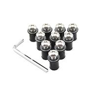 DOFABI 10PCS M5 5mm Windscreen Windshield Bolts Screw Kits, for Triumph, Daytona 675 Tiger 1050 Tiger 800 Tiger1200, for Explorer, Motorcycle Screen Extension(Silver)