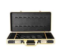 Dofanqing Aluminum Alloy Barber Suitcase Carrying Case Hair Trimmers Tool Box Trimmers Storage Case,3-Digit Secure Password Lock,Multiple Rivets,Round Corners,for Pet Groomers, Makeup Artists