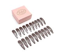 Dofash 20Pcs Snap Hair Clips Hair Grips Metal Hair Clips 5Cm/2" Hair Accessories With Gift Box For Girls(Brown)