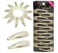 Dofash Snap Hair Clips Metal Grips 5CM/2IN Basic Hair Accessories 12pcs (Blonde)