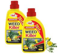 Doff Advanced Concentrated Weedkiller 1L - Pack of 2 | Systemic Glyphosate Weed Killer for Weeds, Grass & Roots | Garden & Driveway Use
