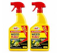 Doff Advanced Concentrated Weedkiller 1L Spray - Pack of 2 | Systemic Glyphosate Weed Killer for Weeds, Grass & Roots | Garden & Driveway Use