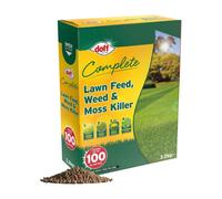 Doff Complete Lawn Feed Weed & Moss Killer 3.2Kg Granular Lawn Treatment With Iron Sulphate For Weed & Moss Control Pro