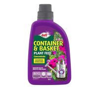Doff Container & Basket Feed Concentrate - 1L Fast-Acting Liquid Seaweed Fertiliser for Healthy Growth & Blooms - Balanced Plant Food for Indoor & Outdoor Flowers & Hanging Baskets - Makes 300L Feed
