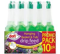 Doff Flower Plant Hanging Basket & Tub Drip Feed, Daily Nutrient Balance 10 Pack