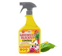 Doff Greenfly & Blackfly Control - 1L Pest Spray for Garden and Greenhouse - Aphid, Whitefly & Spider Mite Repellent - Protects Edible & Ornamental Plants with Added Plant Feed - Bee-Friendly Formula