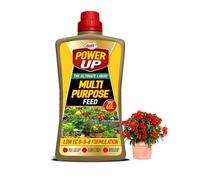 Doff Power Up Multi Purpose Feed | All-Purpose Liquid Plant Food | NPK 8-8-8 Balanced Fertiliser | Ideal for Flowers, Fruit, Vegetables & Shrubs | Plant Safe Technology (1000 ml)