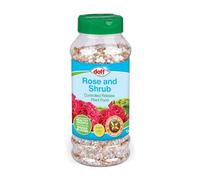 Doff Rose and Shrub Controlled Release Plant Food- 1Kg Fast-Acting Garden Fertiliser for Healthy Growth & Blooms of Bushes & Flowers - Encourages Root Development - Feeds for 3 Months