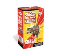 Doff Super Rat & Mouse Killer 3x 25g - Fast-Acting Rodent Bait for Home & Garden Use - Ready-to-Use Poison Blocks
