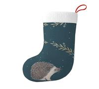 DOFFO Cute Little Hedgehog Printed Christmas Stocking,17.7 Inch Large Christmas Stockings Personalized Hanging Stocking Decorations for Holiday Party Family Xmas Stockings