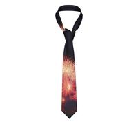 DOFFO Mens Ties Silkiness Watercolor Flowers Printed For Weddings,Groom,Groomsmen,Dances,Gifts, Fireworks Sky, One size