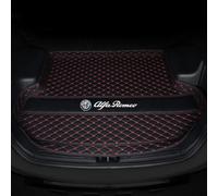 DOFFO Tailored Car Boot Mats for Alfa Romeo Giulia (952) Veloce AWD 2016-2022,leather Rear Trunk Liner Cargo Tray Floor Carpet Guard Cover Pad Accessories,B-Black Red